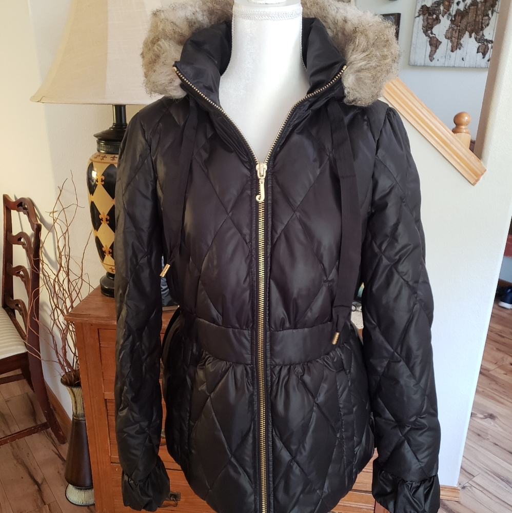 JUICY COUTURE Black Hooded Puffer Jacket